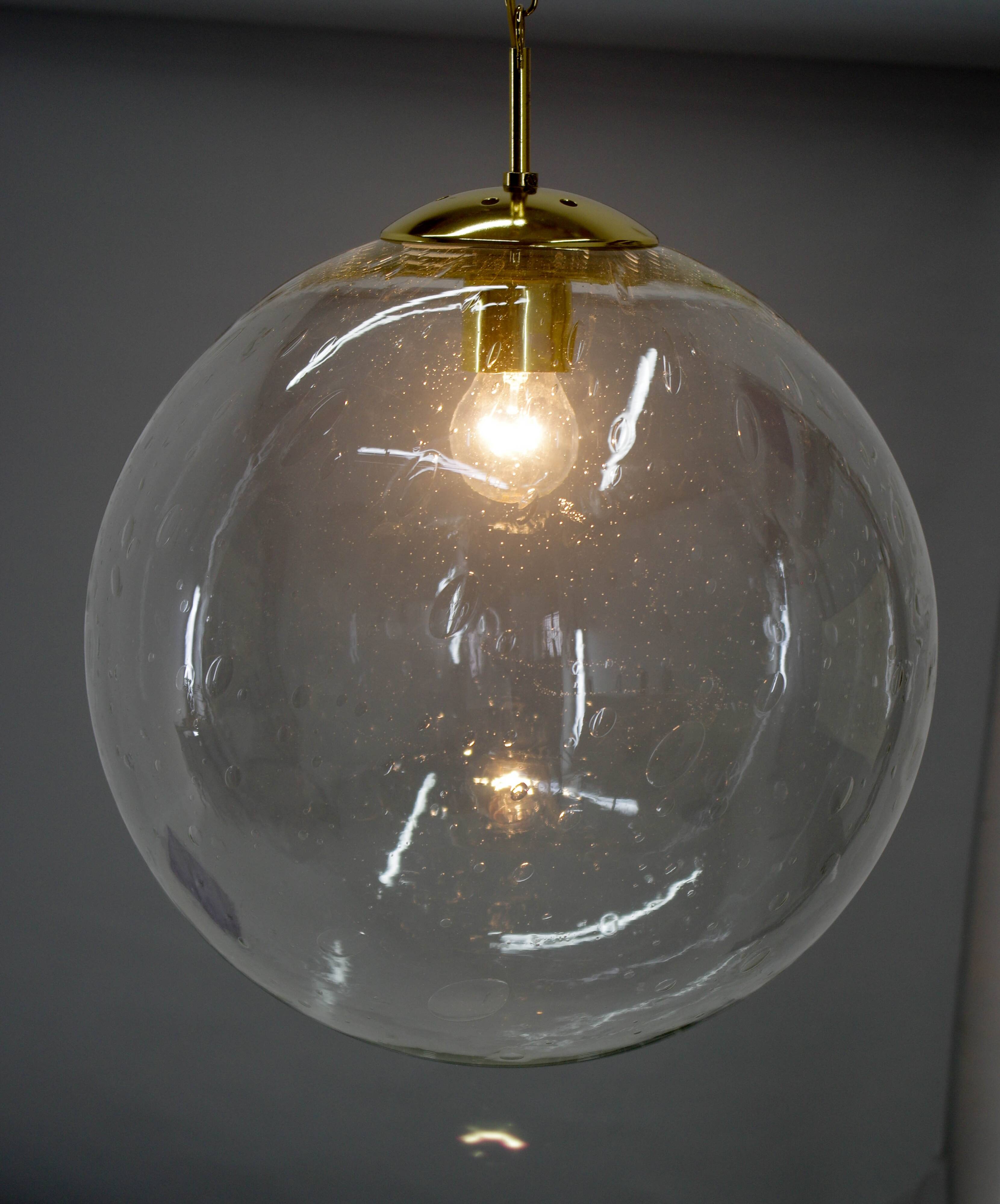 Bubble Glass Pendant by Kamenicky Senov, 1970s