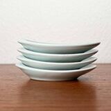 Small oyster or Danish sauce plates from the mid-century by Beth Breyen for Royal Copenhagen, set of 4.