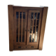 Antique hungarian oak glass and wood cabinet