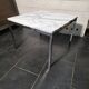 Table basse Roche Bobois en métal chromé dessus marbre,  1970