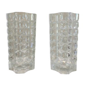 paire de vases modernistes vintage années 70