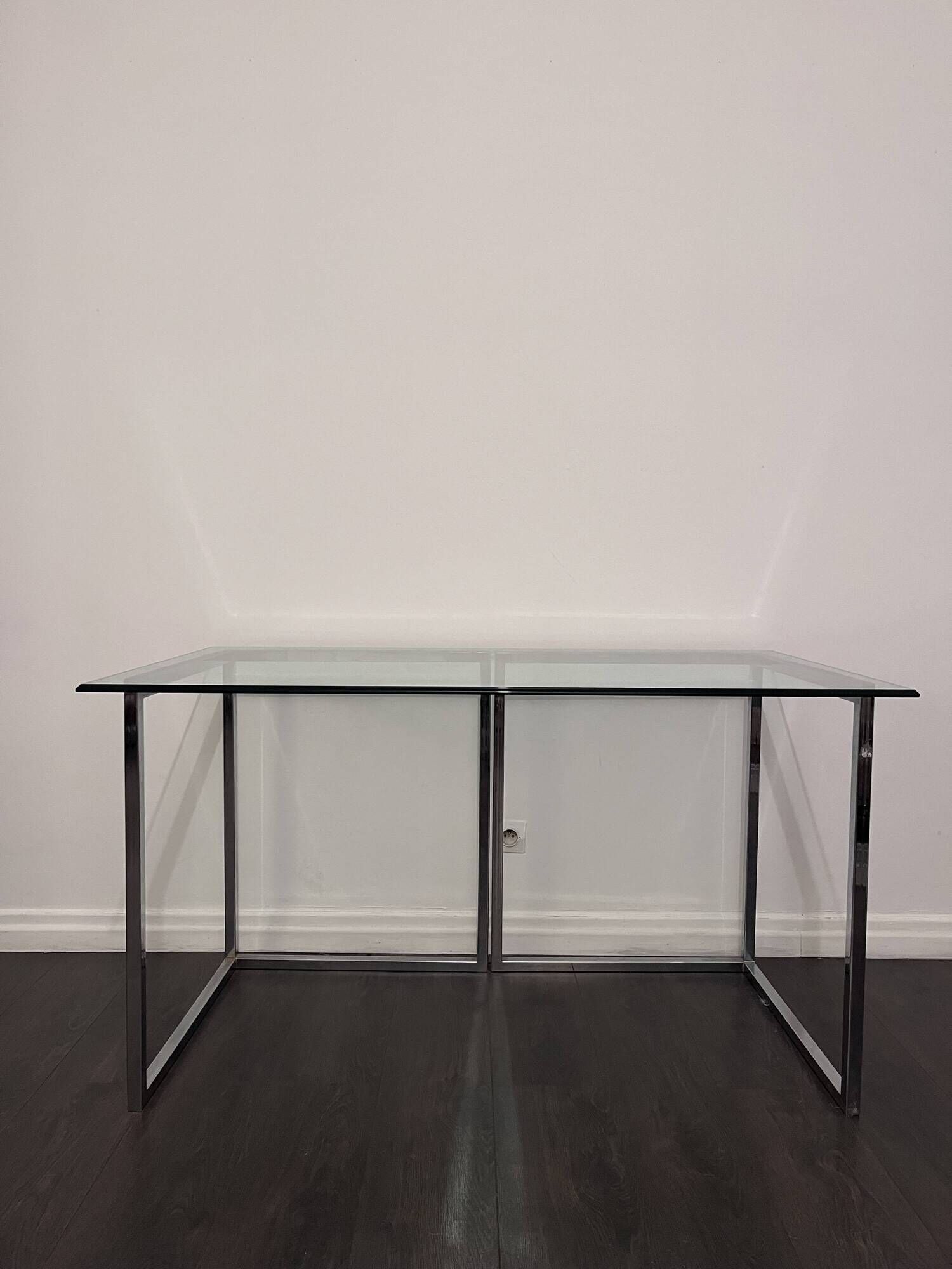 Table d'architecte Cinna en verre