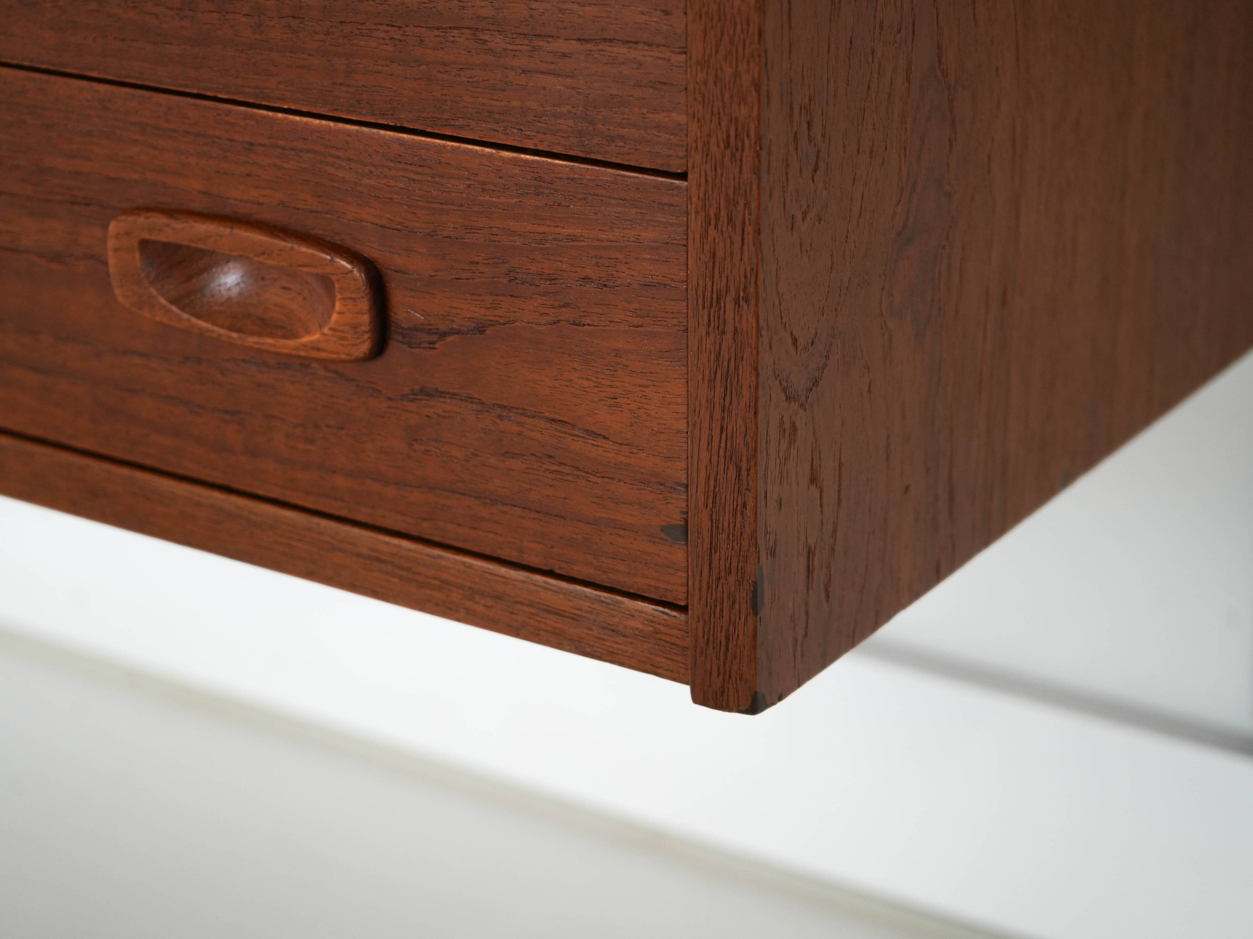 Teak wall unit PS System, Danish design, 1960s, manufactured by Randers Møb