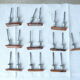 Set of vintage furniture handles