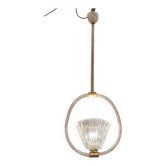 Lustre Art déco Ercole Barovier, verre de Murano « Bullicante », 1940