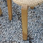 Paire de tabourets scandinaves en bouleau et jonc de mer des années 70/80