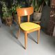 6 chaises Thonet jaune et bois