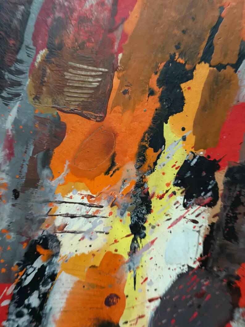 Original Swedish Oil on Panel – “Composition” by Kulo Green (1913–1972) – Signed – Vintage & Framed