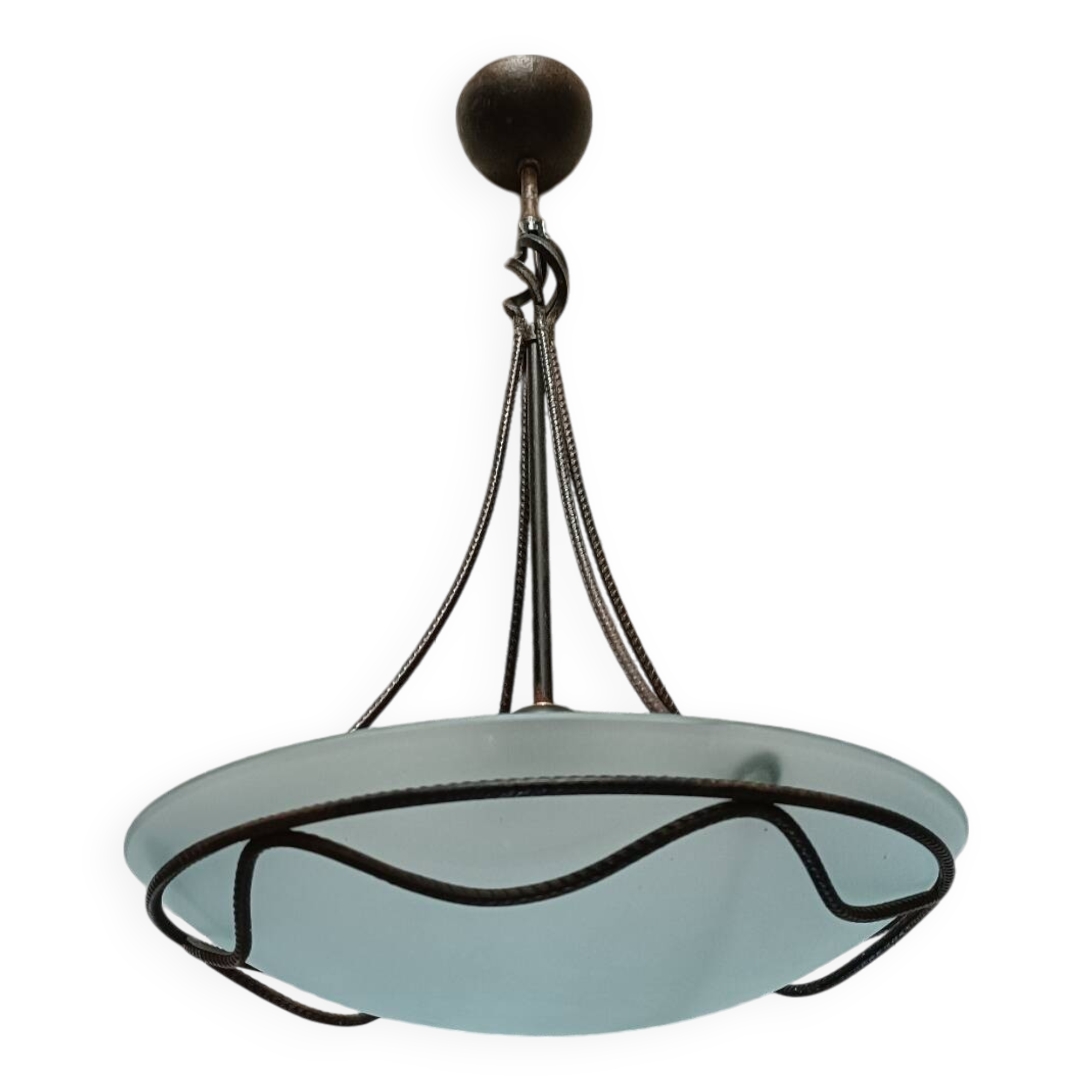 Frosted glass pendant light Maison Delmas