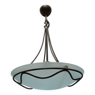 Maison Delmas frosted glass pendant light