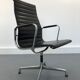 Black leather Ea-109 armchair by Charles Eames for Vitra