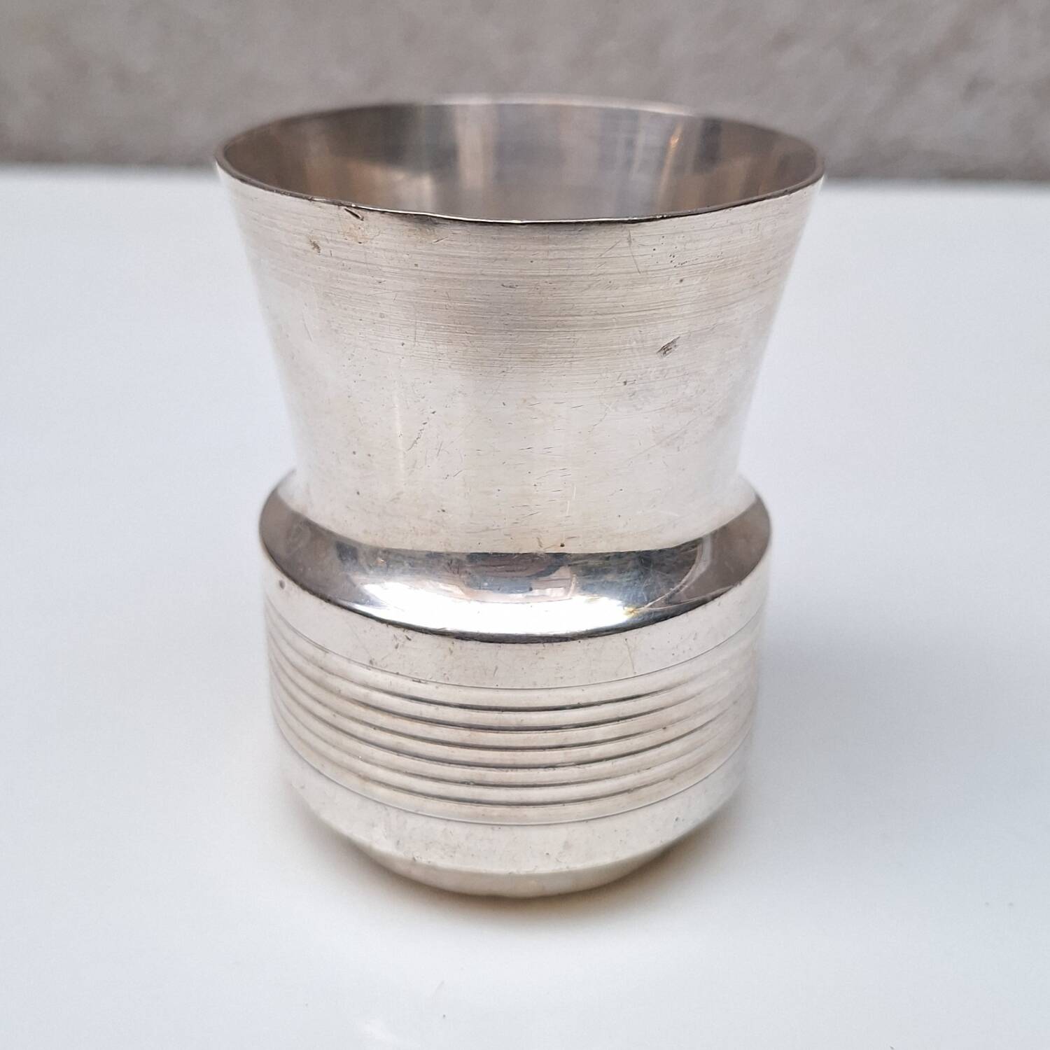 Silver-plated metal cup