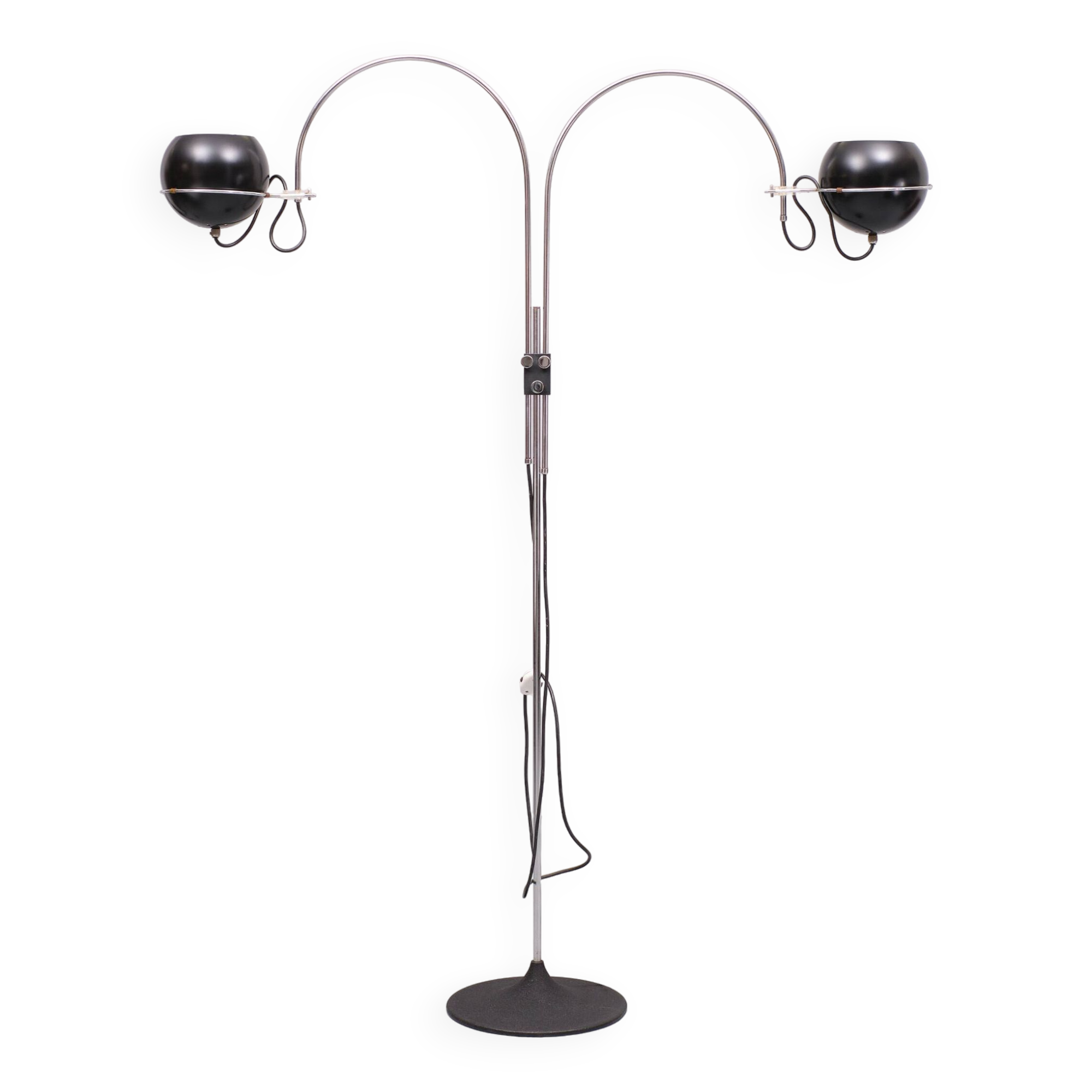 Vintage Space Age Gepo Double Arc Eyeball Floor Lamp