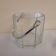 Seau champagne verre hexagonal anse métal 80's
