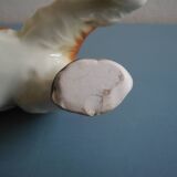 Old ceramic dog statuette Cortendorf Western Germany ceramic dog