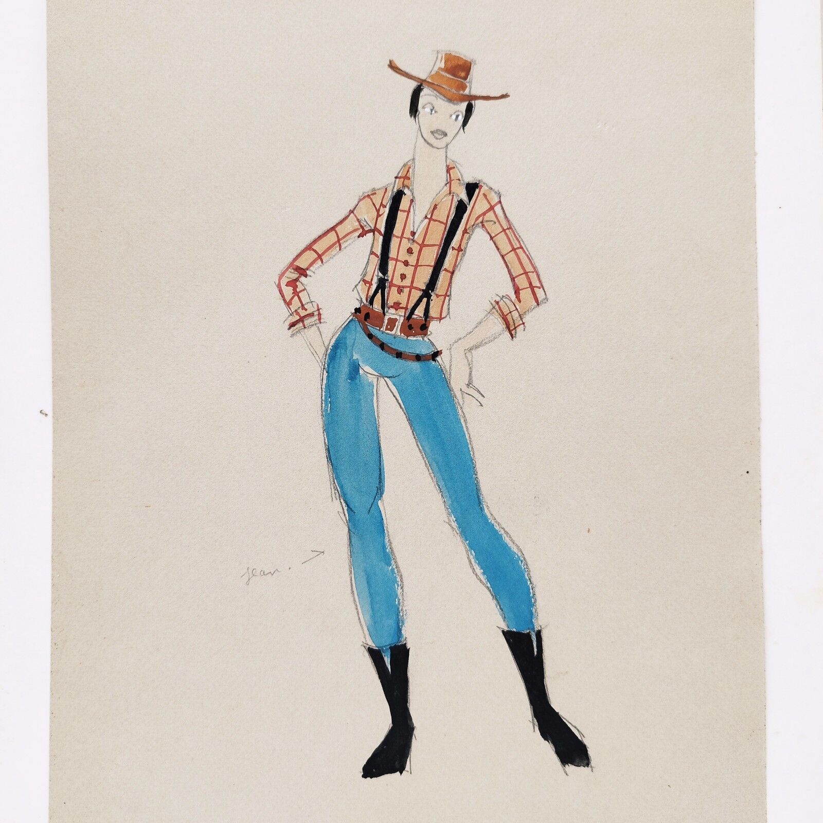 Contemporary theater costume board Virginie