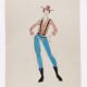 Contemporary theater costume board Virginie
