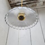 Holophane glass pendant lamp