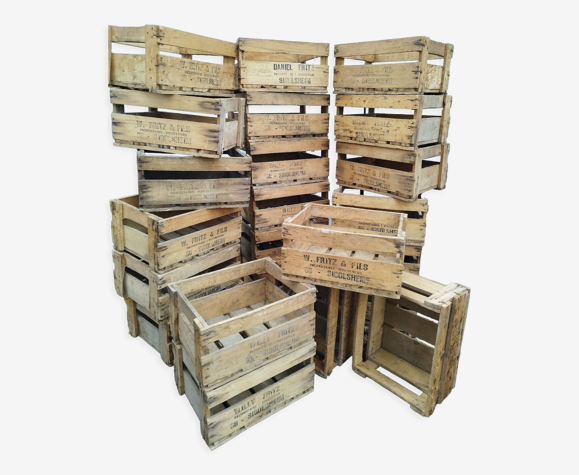 Lot caisses a vin anciennes bois