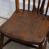 Early Charles Gibbons Windsor Chair in Elm, 1889 High Wycombe