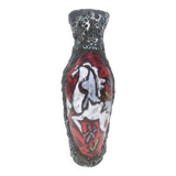 Vintage Fat Lava Earthenware Vase by Giulianelli for Ceramiche San Marino