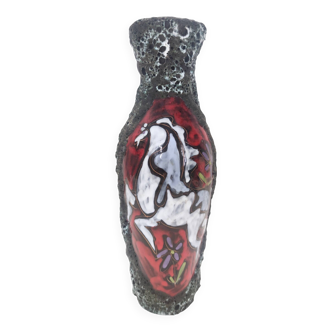 Vintage Fat Lava Earthenware Vase by Giulianelli for Ceramiche San Marino