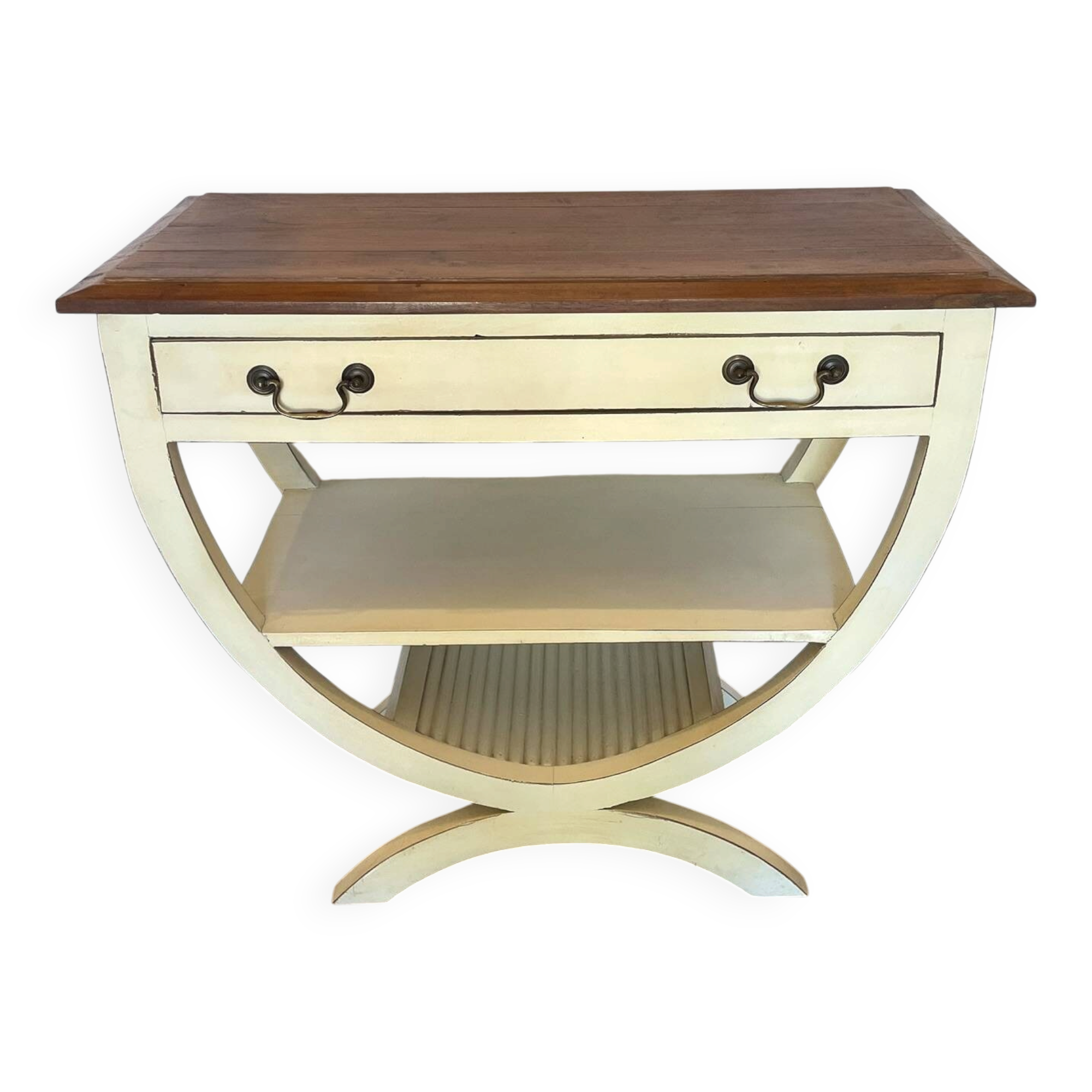 Vintage Style Directoire Console Table / Patinated Centre Table - Legs in