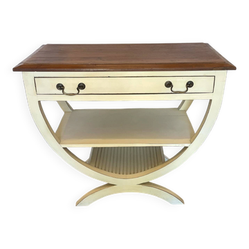 Table console, table de milieu patinée vintage style Directoire