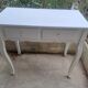 Dressing table console in white painted wood France 2000 / vintage retro classic bedroom decoration