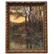 KOWALSKI Ivan, Pastel landscape river undergrowth signed early 20th century