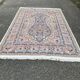Purple floral woven wool Persian rug 280x190cm