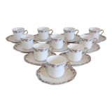 Majorelle Nancy for Haviland suite of 10 porcelain coffee cups