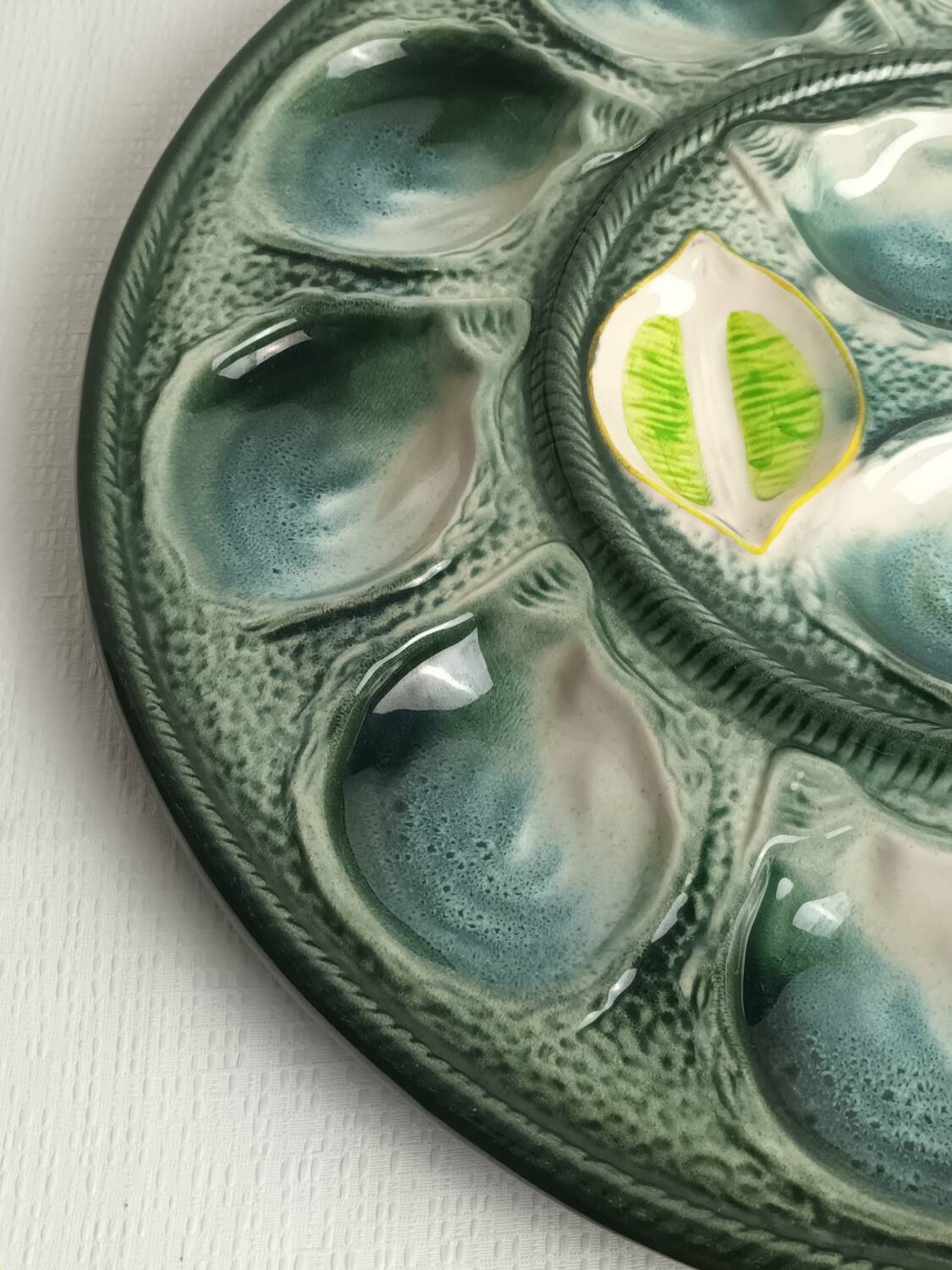 Vintage St Clément ceramic oyster dish