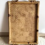 Vintage bamboo and rattan tray