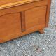 Vintage 1950s oak chest with compass feet
