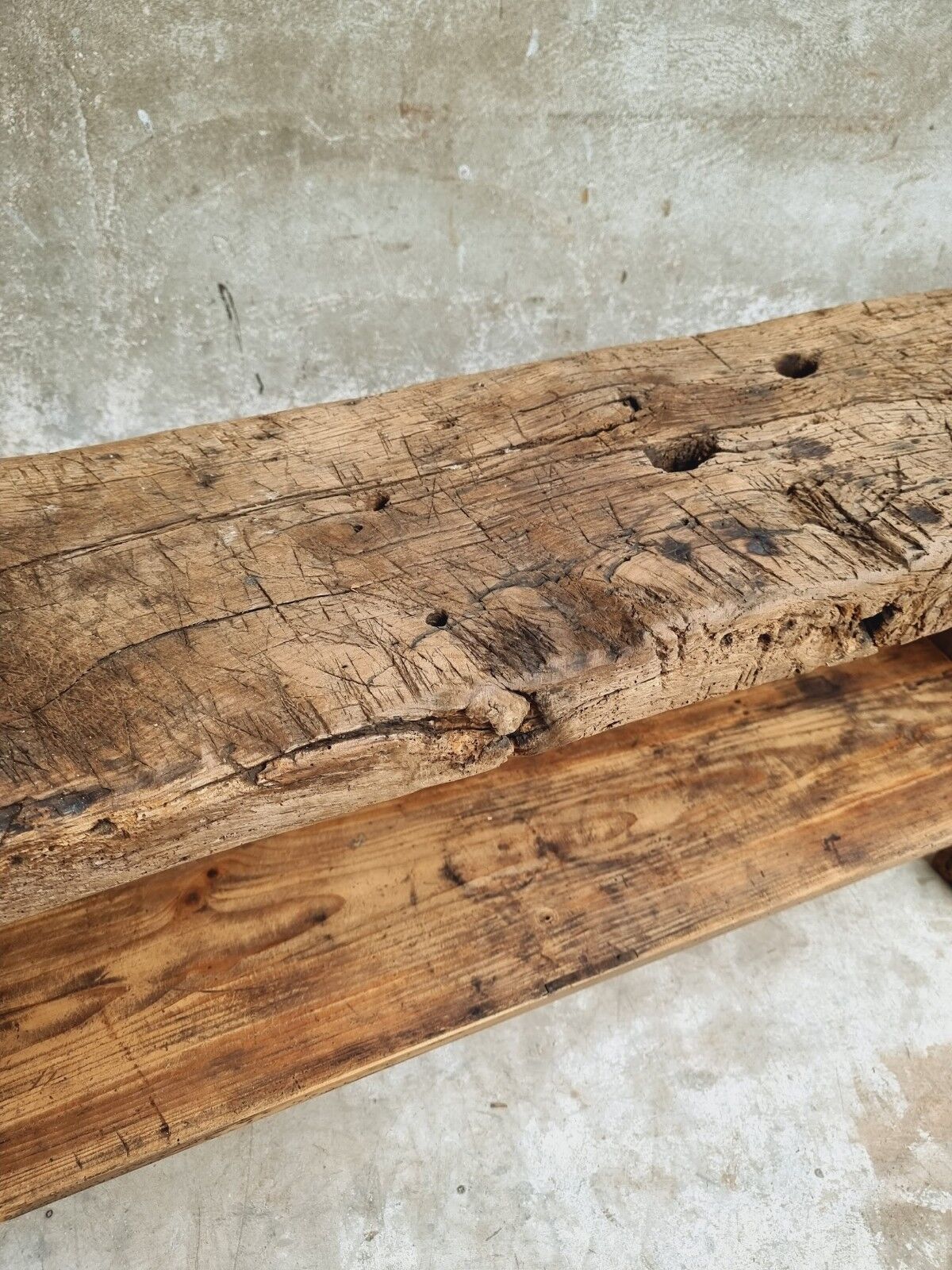 Workbench oak side table 19th century