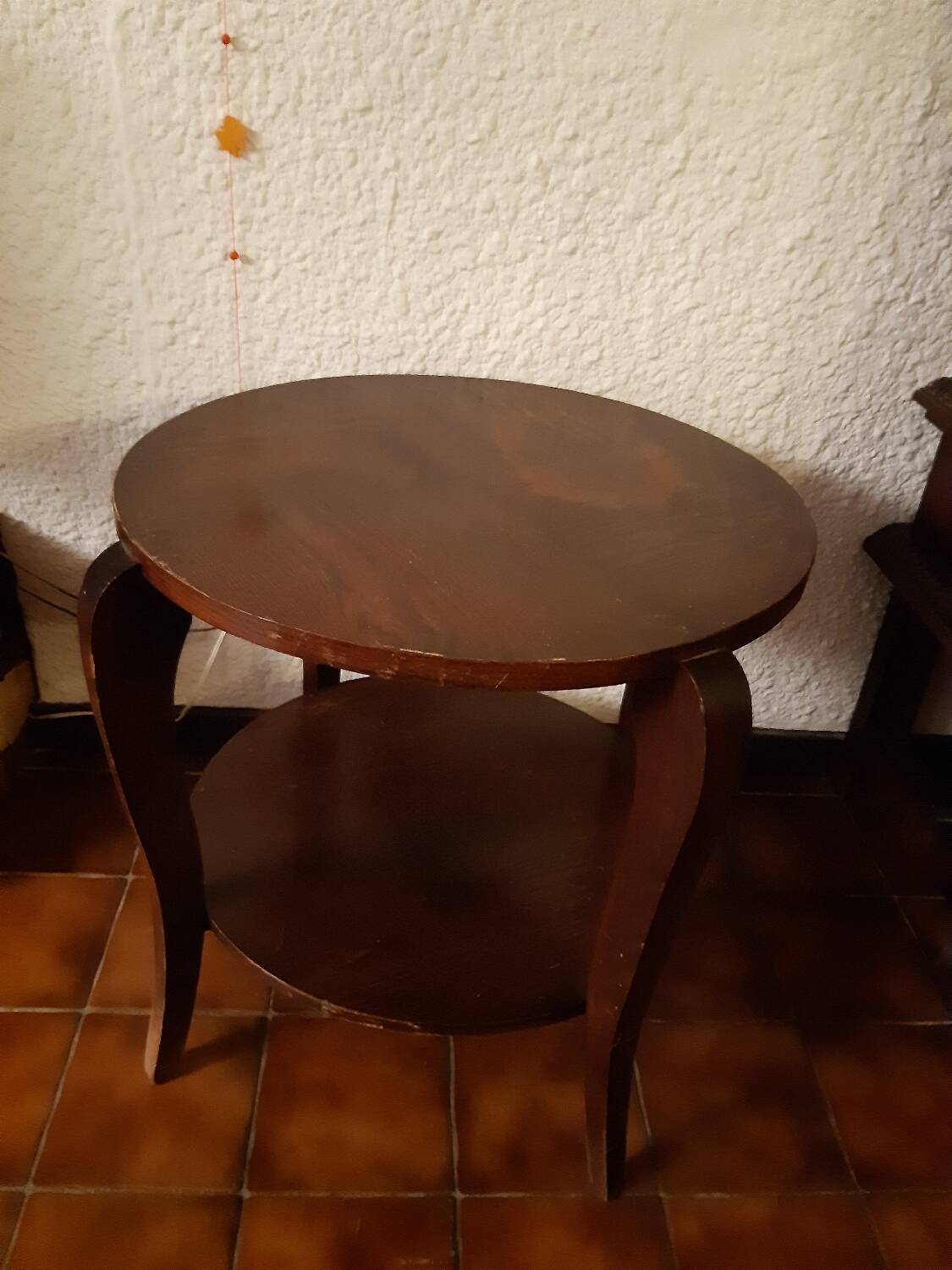 1950s Art Deco pedestal table in oak