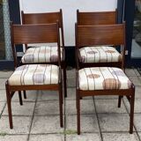 Set of 4 Vintage Teak Scandinavian Style Chairs