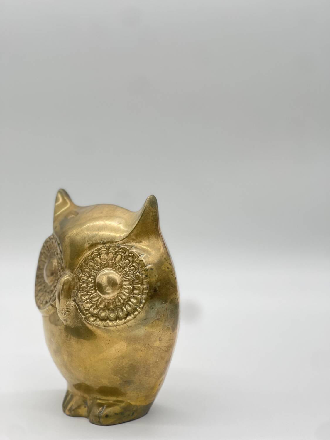 Owl statue / Bronze bookend owl - France Regina 1960