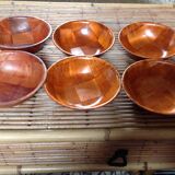 Set of 6 bowls Danish teak
