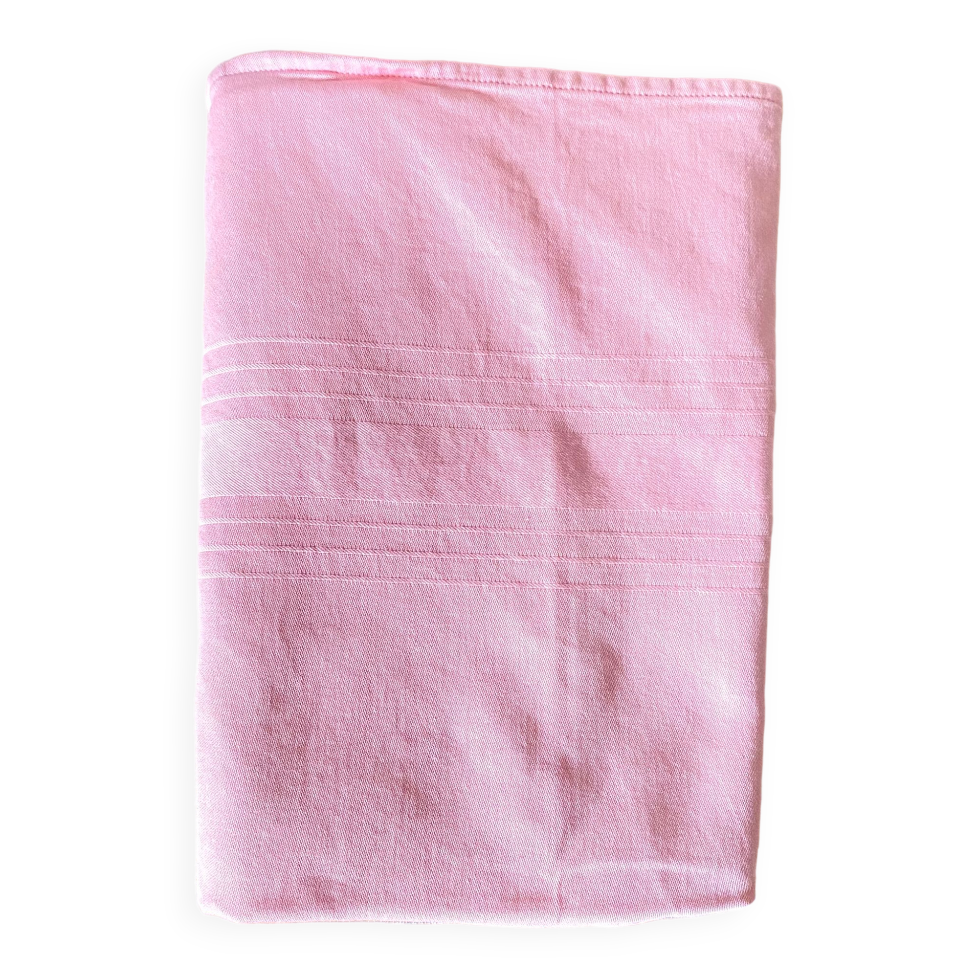 Vintage pink cotton tablecloth 140 X 130