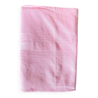 Nappe en coton vintage rose 140 X 130