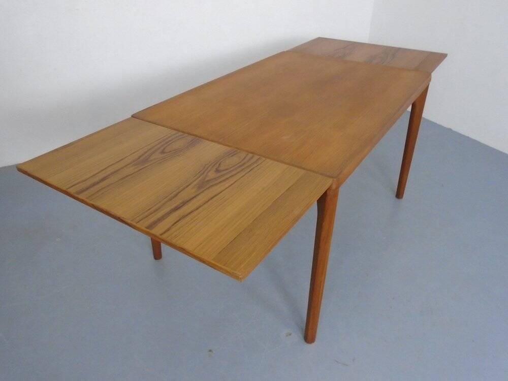 Extendable Teak Dining Table by Henning Kjærnulf for Velje Møbelfabrik, 1960s
