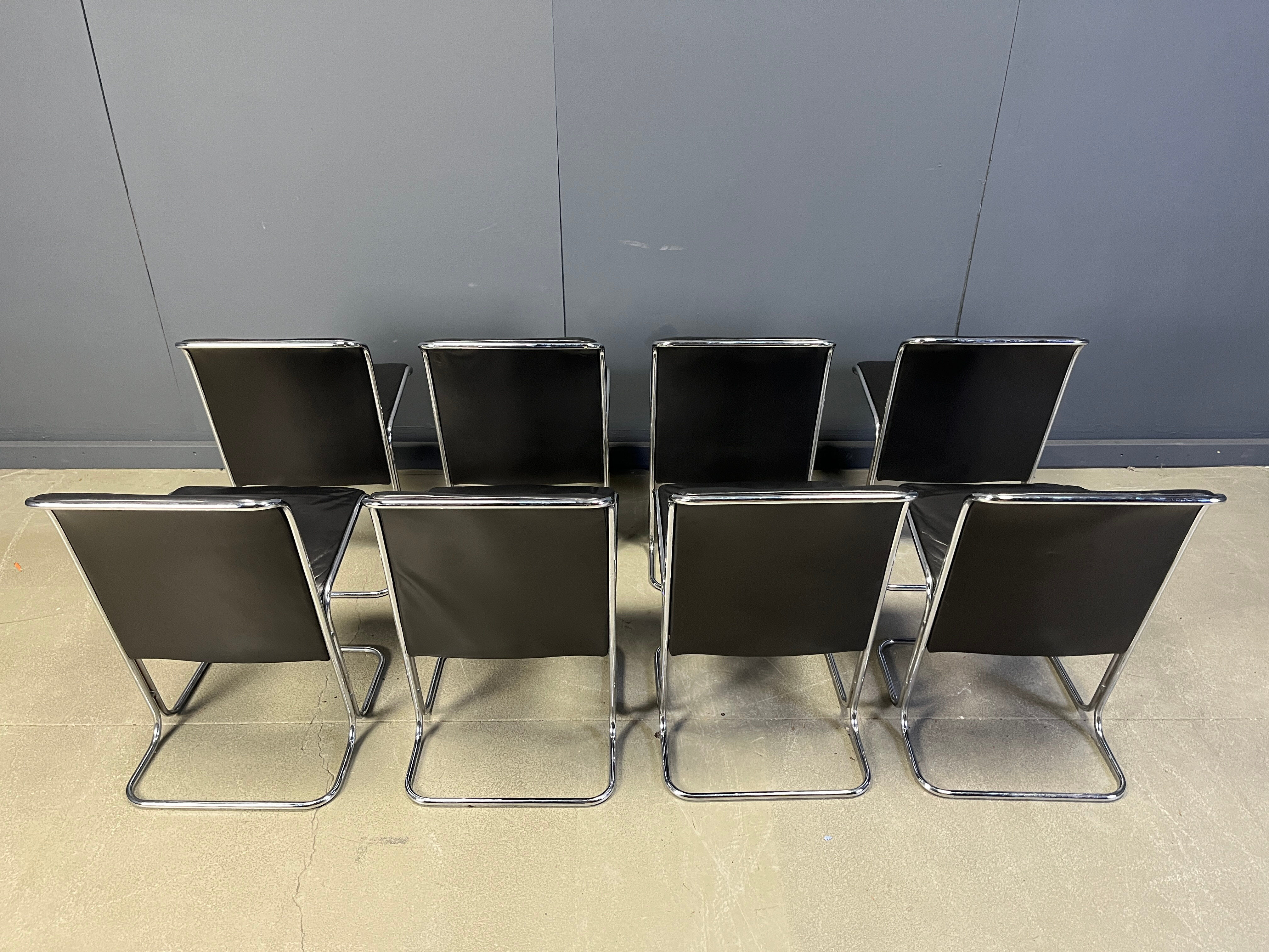 Set of 8 Calla chairs by Antonio Ari Colombo dining chairs, 1970s