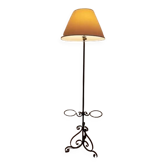Wrought iron floor lamp with plant holder from the 50s/60s