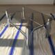 70s glass and chrome metal coffee table