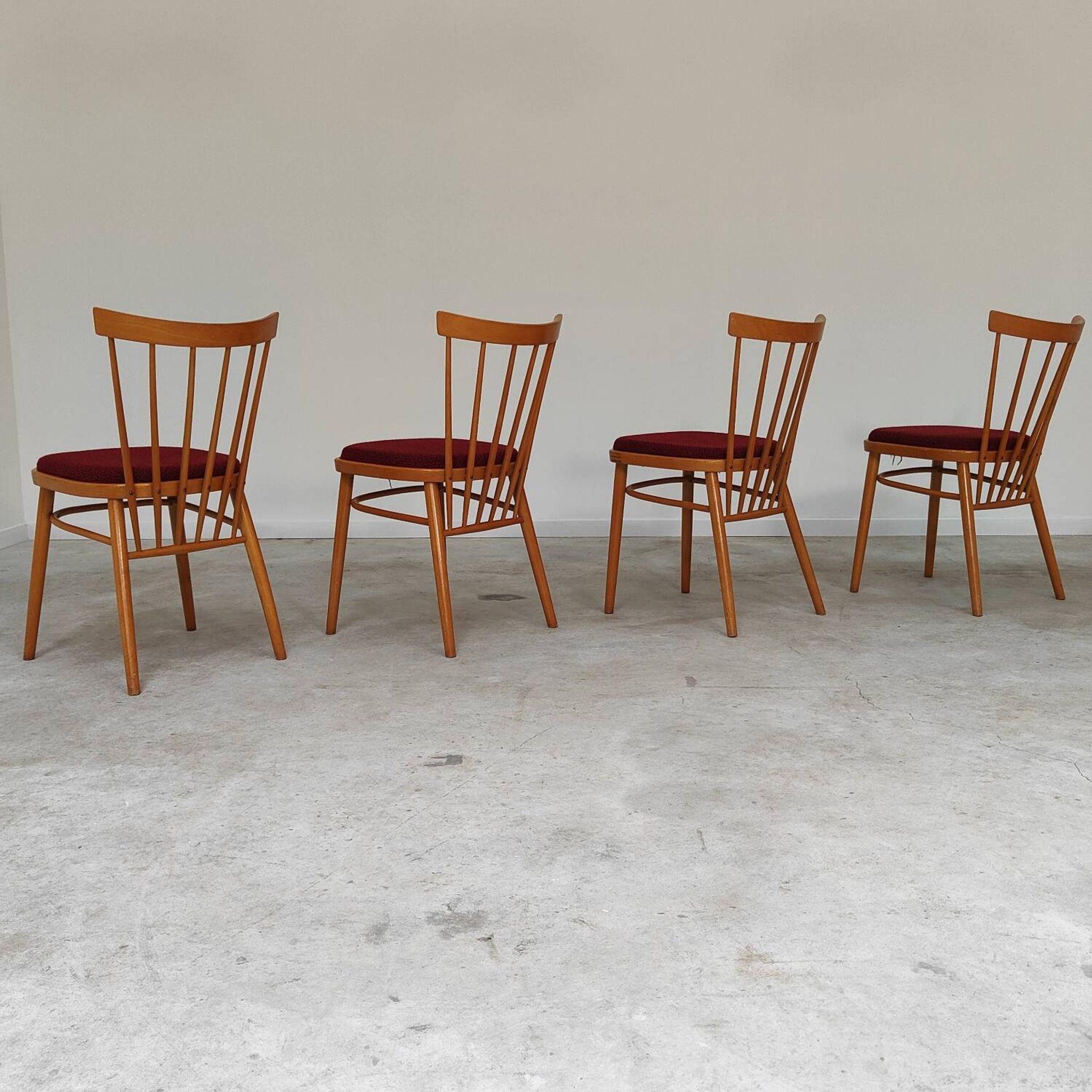 Set of 4 dining room chairs by Antonin Suman for Tatra Nabytok