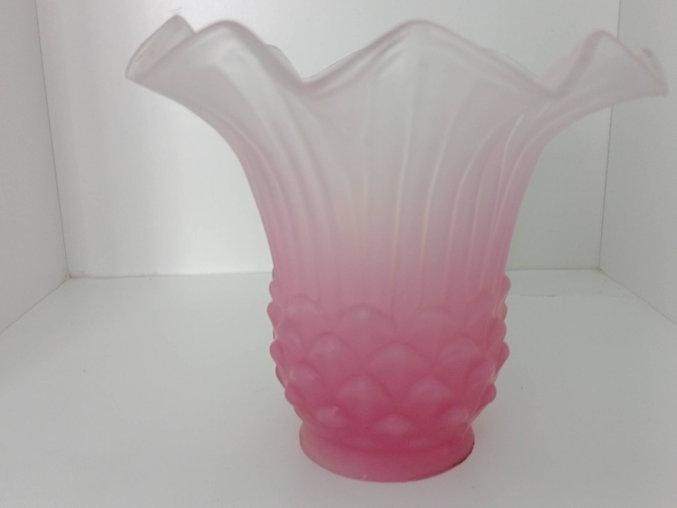 Abat-jour tulipe art nouveau rose