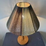 Vintage blond wooden lamp