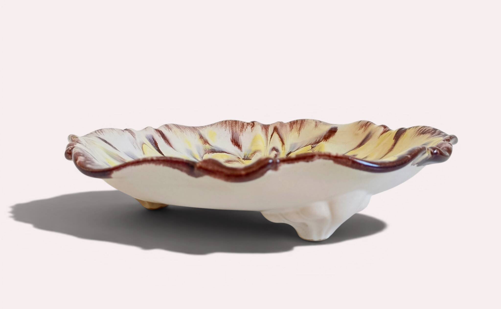 Centre de table en faïence Jugendstil allemand, vers 1905